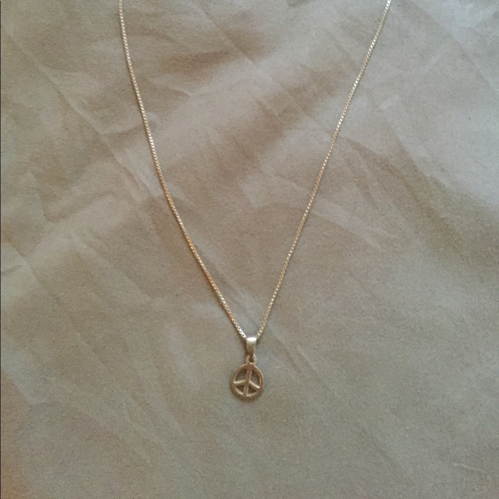Peace sign necklace