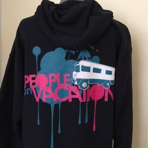People On Vacation Hoodie With Zipper