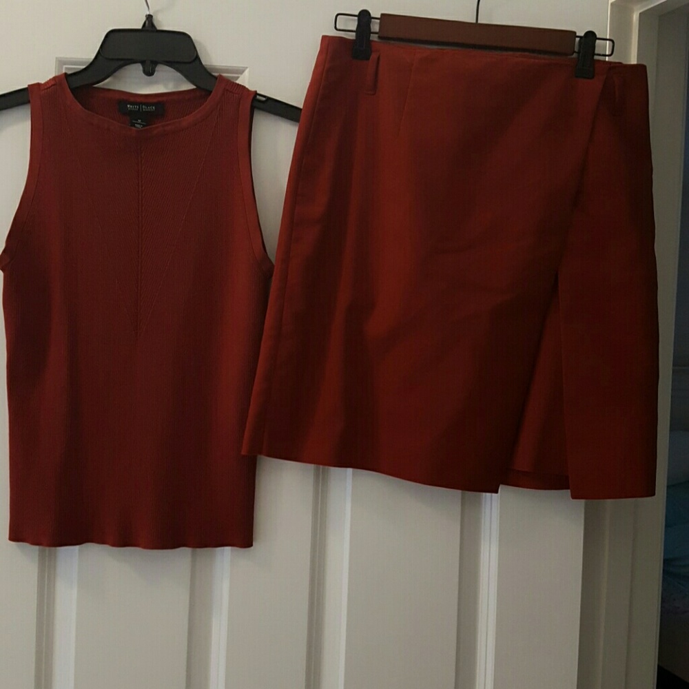 White house black market top and skirt