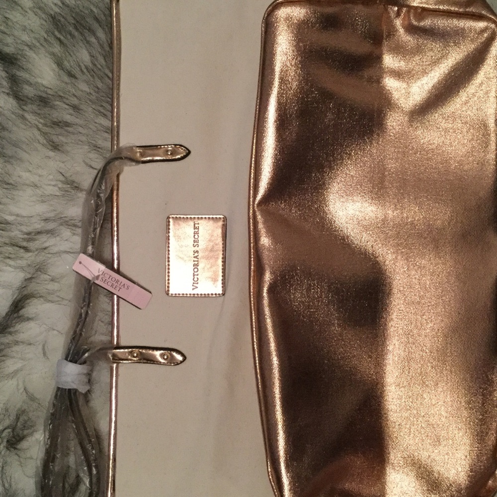 BRAND NEW Large Rose Gold/Canvas Tote Bag