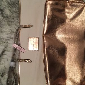 BRAND NEW Large Rose Gold/Canvas Tote Bag