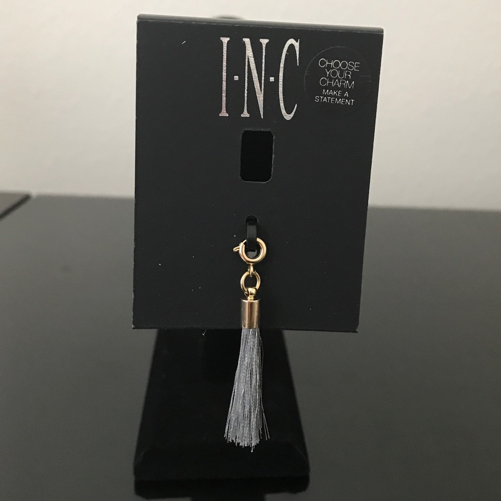 Gray fabric pendant