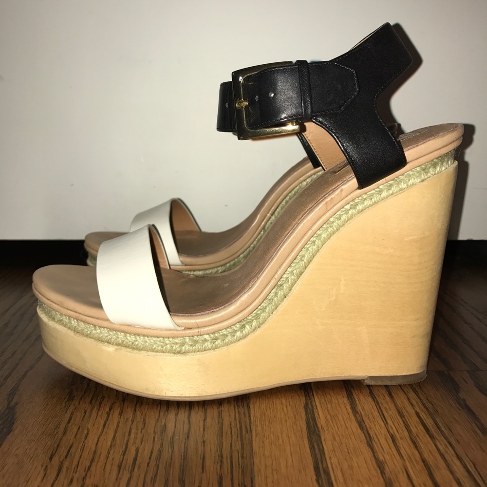 Halogen Blk/White Women's Sz. 9 Wedges