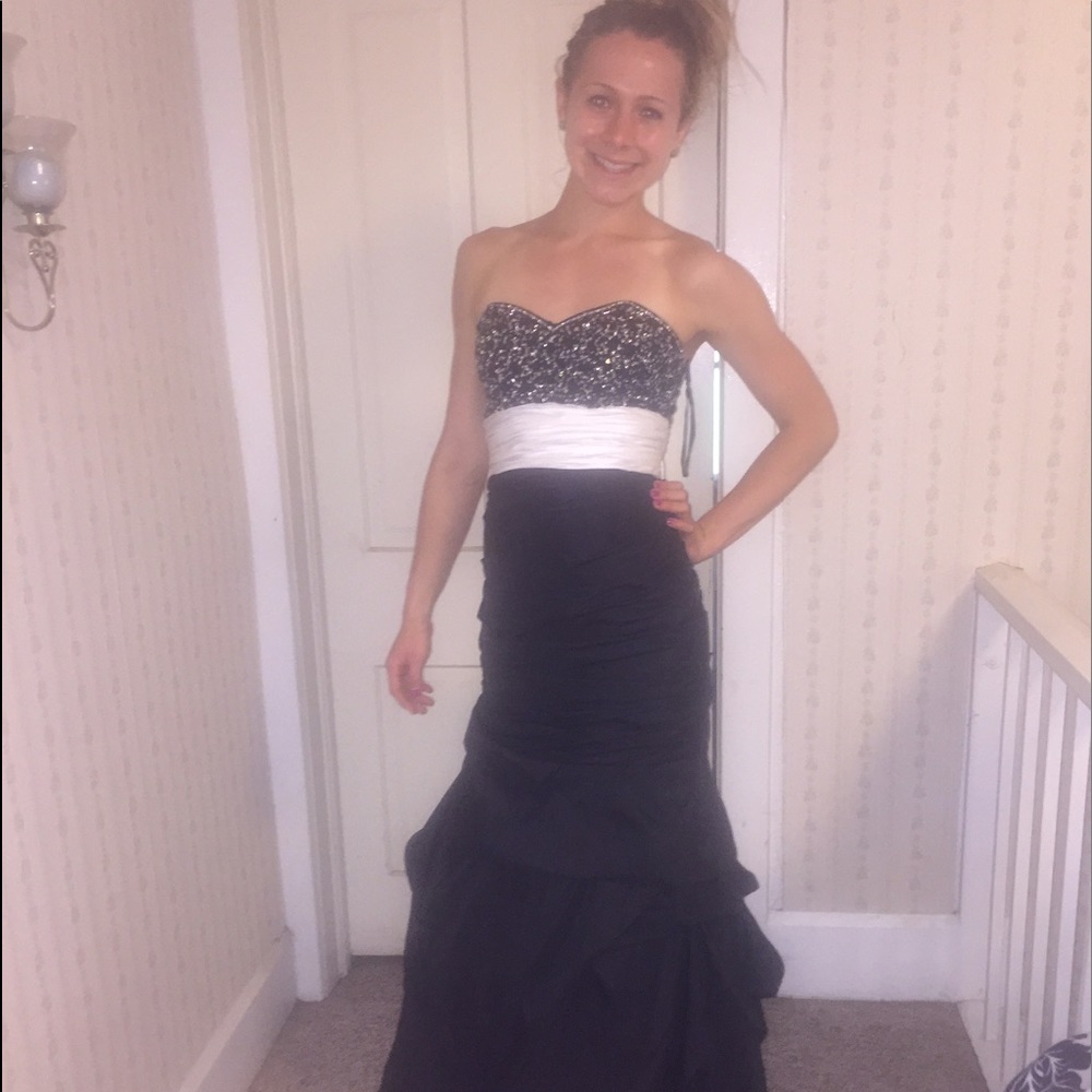 Black and white Prom Dress