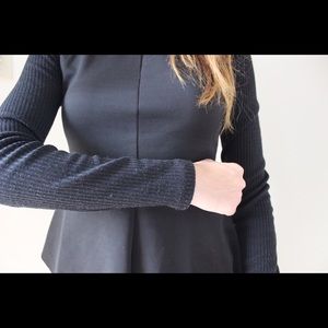 Urban Outfitters black peplum long sleeve