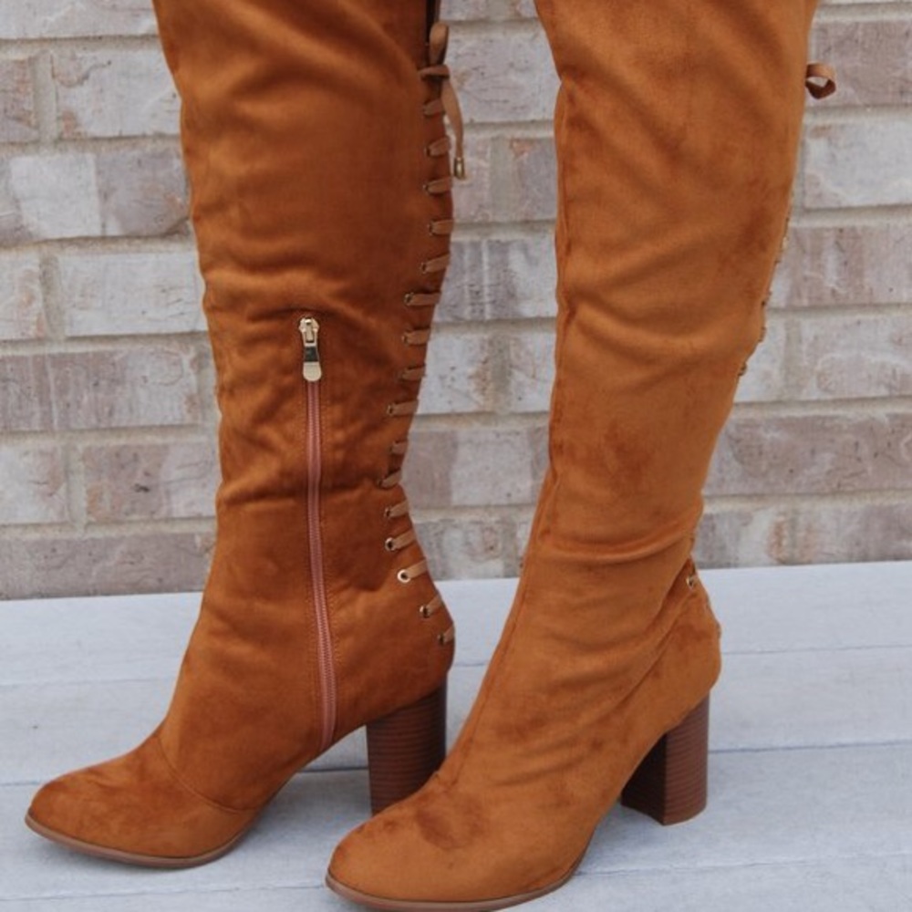 Knee high heeled boots! New with Box.