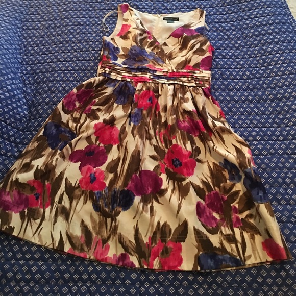 ‼️GENTLY WORN‼️Fuschia/Brown/Cream/Blue Dress👗 - Picture 2 of 4