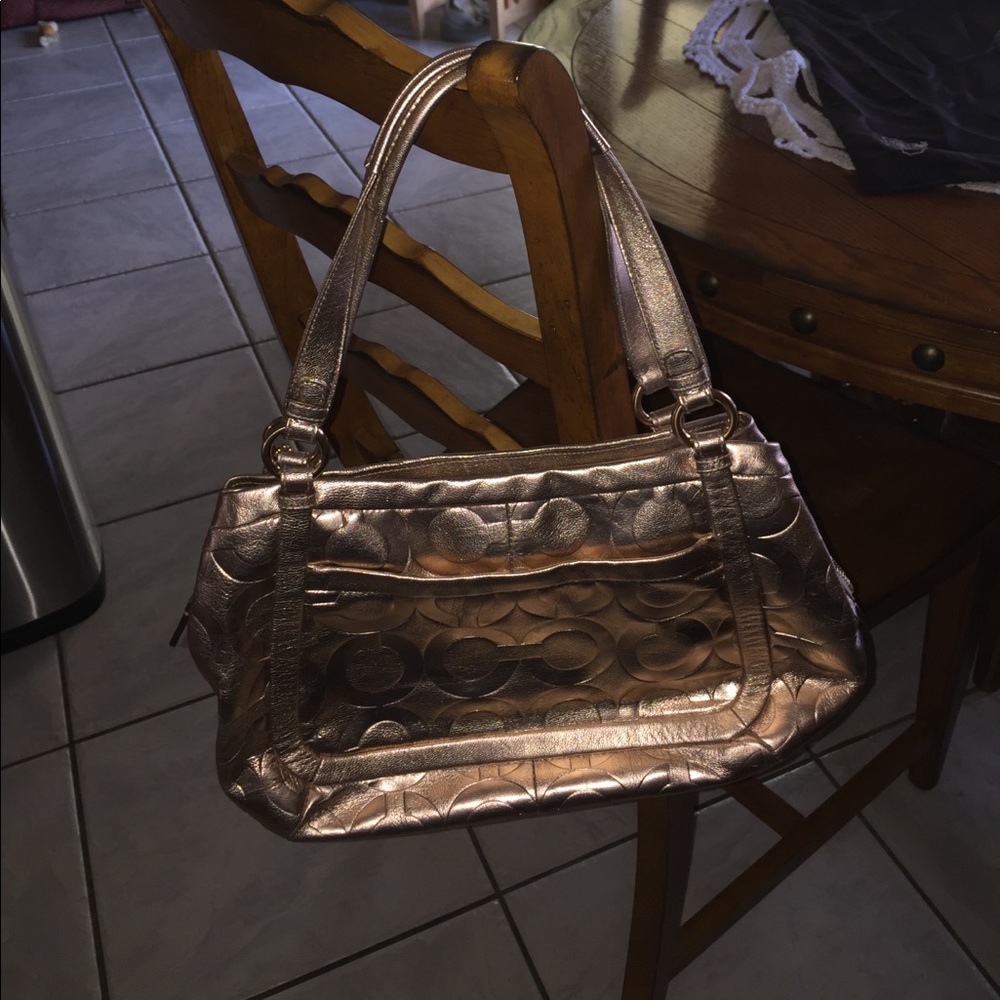 Multi-pocketed Coach Purse - Picture 7 of 8