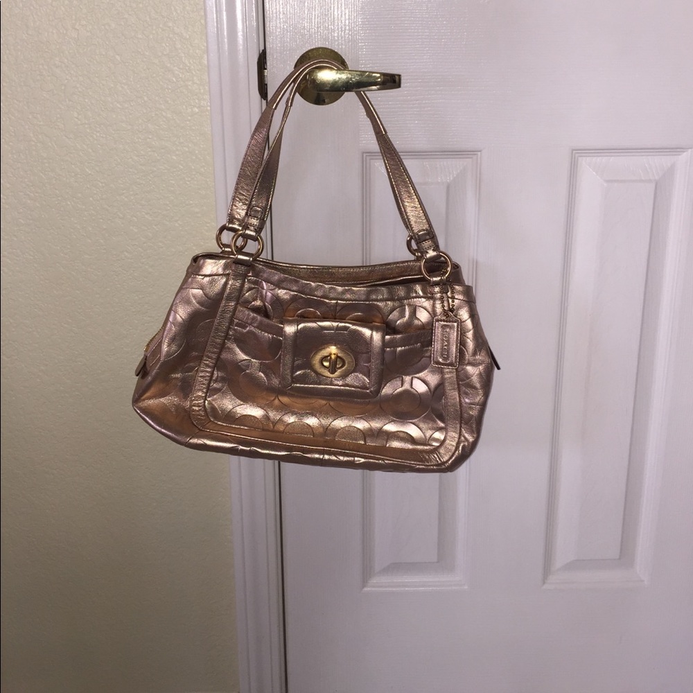 Multi-pocketed Coach Purse