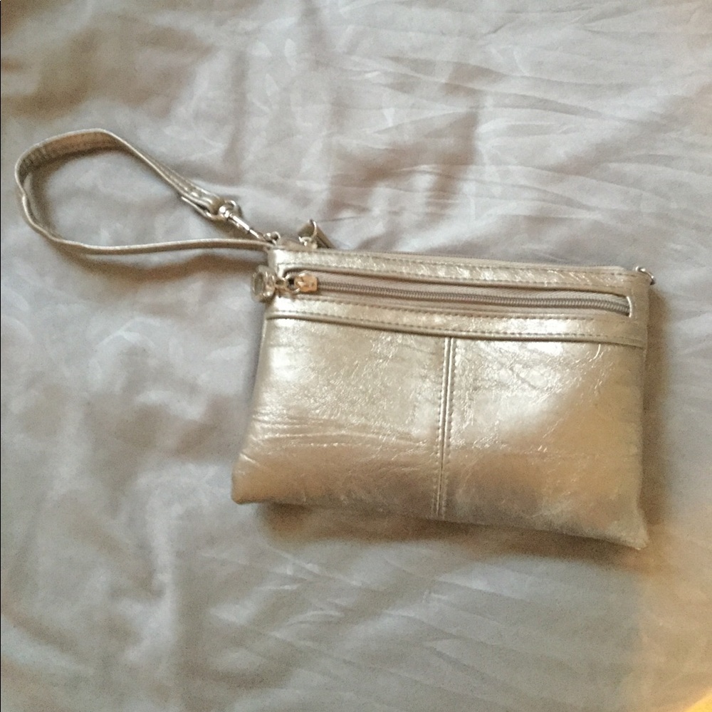 Silver wristlet--never used!!