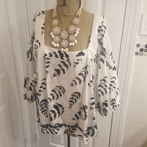 SOLD. Anthropologie black and white top