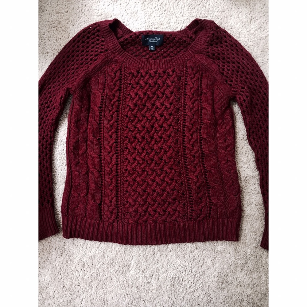 American Eagle Deep Red Sweater