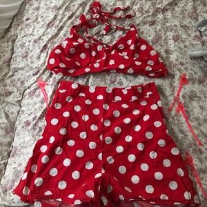 Pinup two piece summer outfit