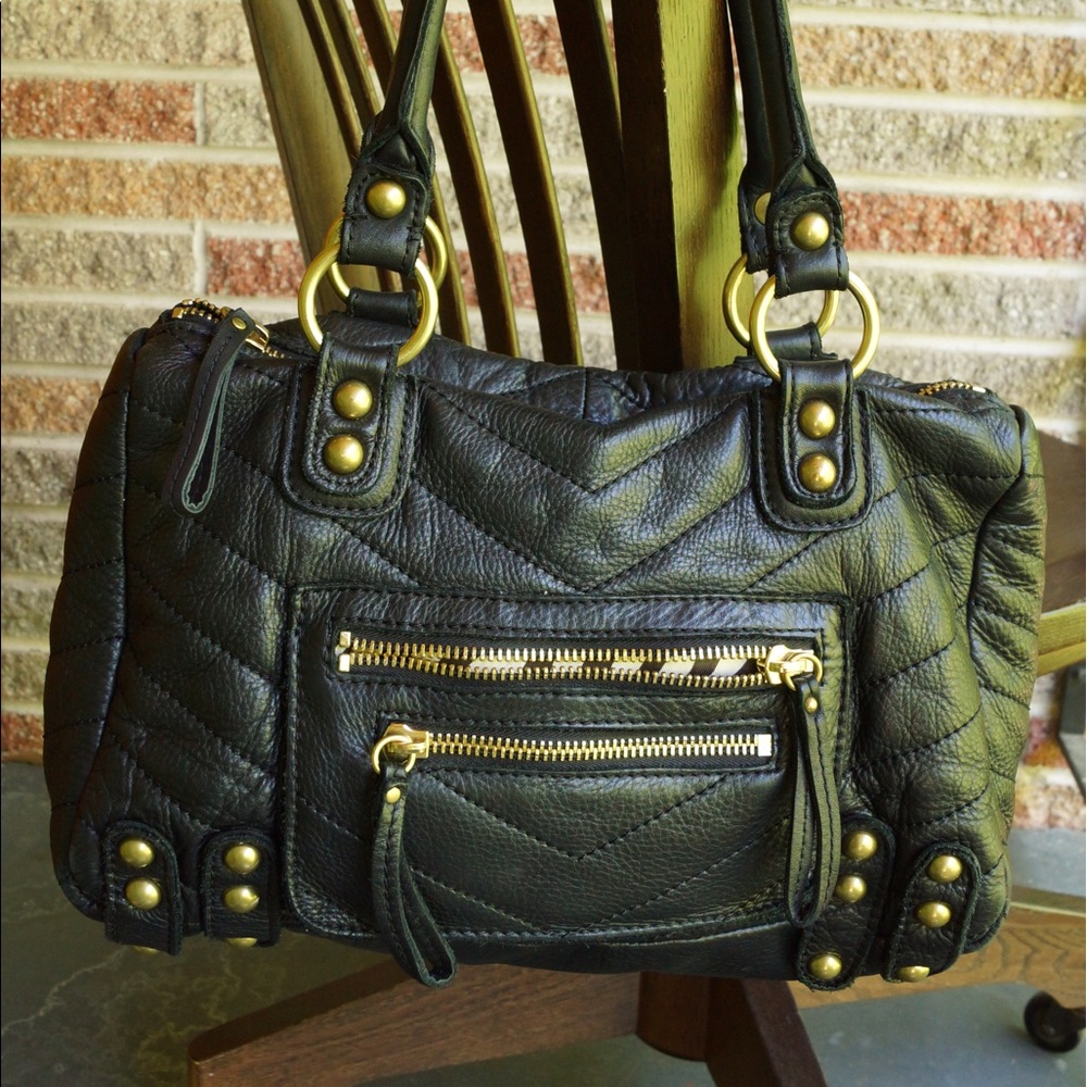 Linea Pelle Dylan Quilted Speedy Satchel, Black