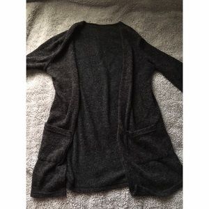 Dark gray fuzzy cardigan