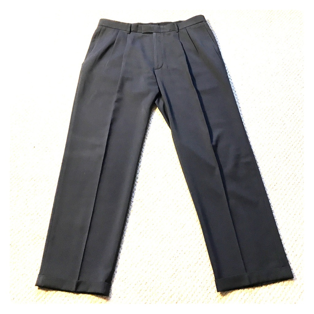 Men's gray dress slacks.