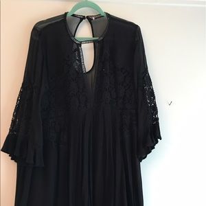 Free People Black Lace Dress