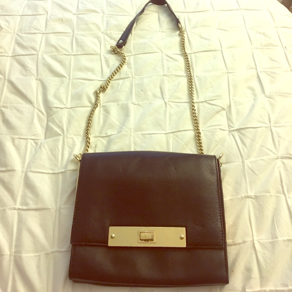 Vince Camuto black leather bag