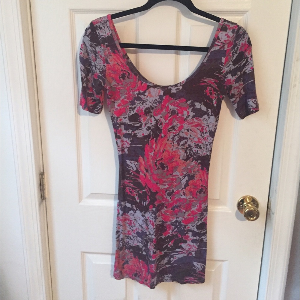 Free People Colorful Body Con Dress