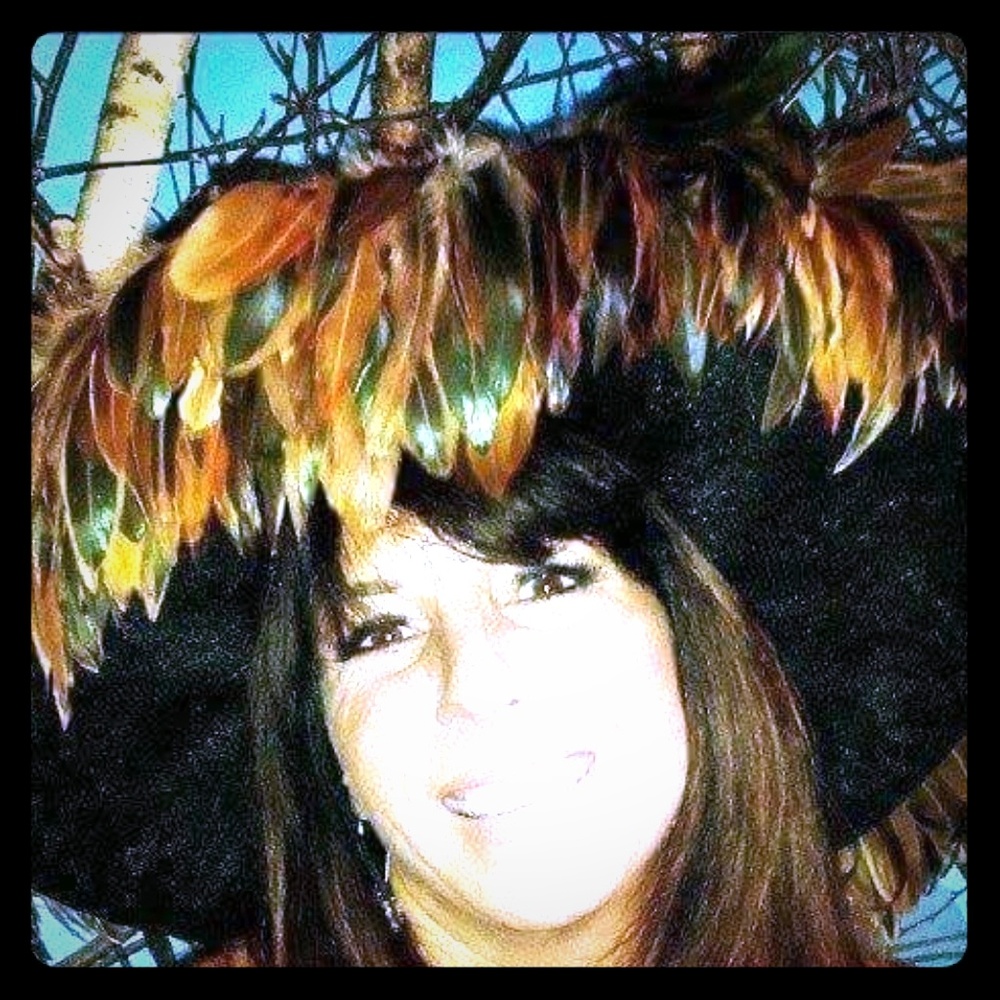 Quail feathered hat