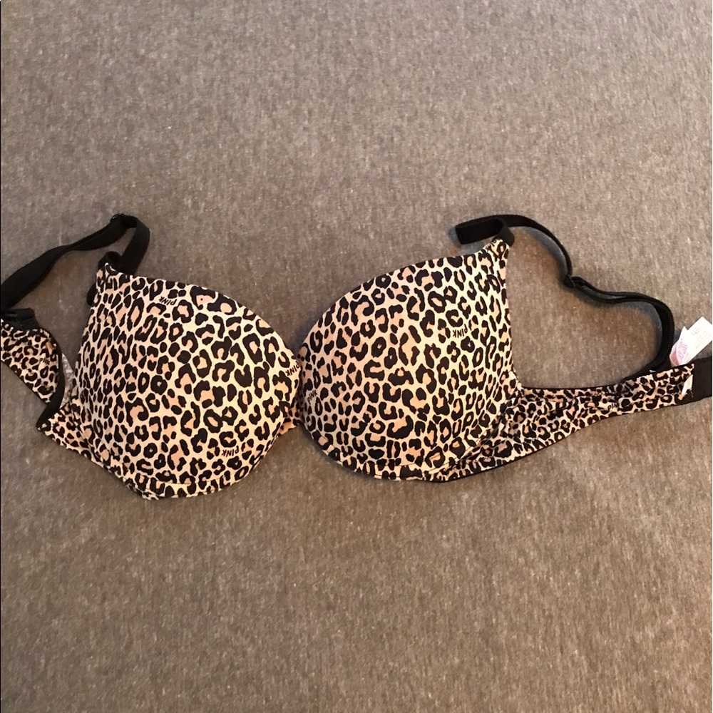 Cheetah print PINK push-up bra