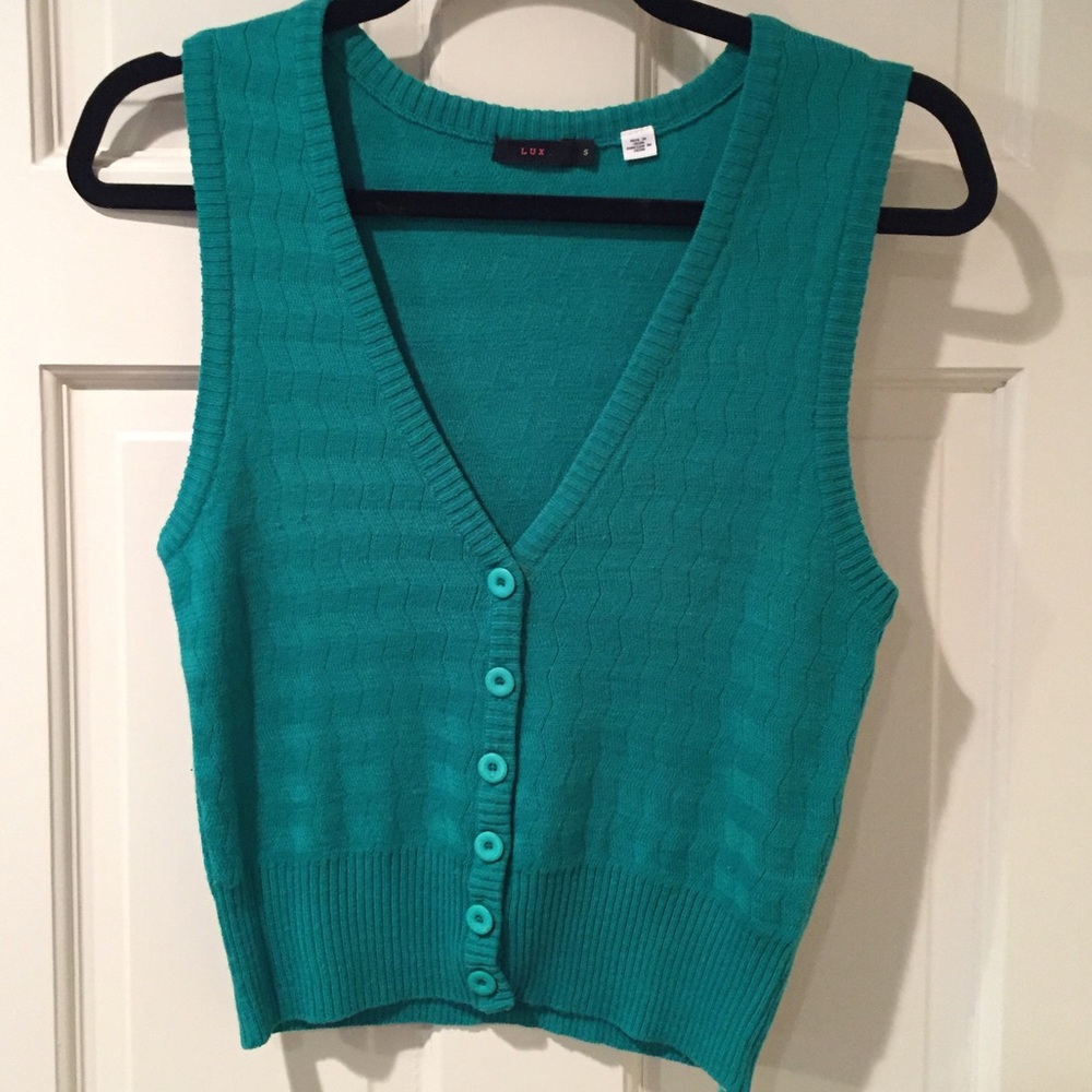 Adorable Lux vest in teal green