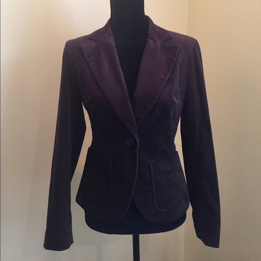 Chocolate Brown Velvet Blazer