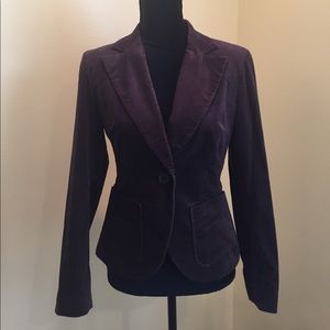 Chocolate Brown Velvet Blazer