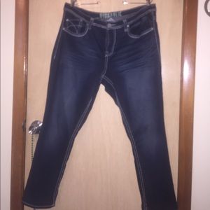Hydraulic dark wash jeans