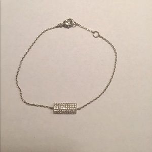 Simple and gorgeous silver bracelet with stones