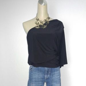 One sleeve black top