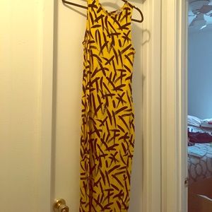 Yellow and Black Maxi dress