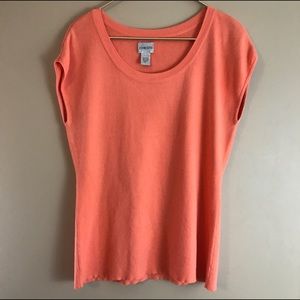 Chico's Size 1 Coral/Orange Knit Top
