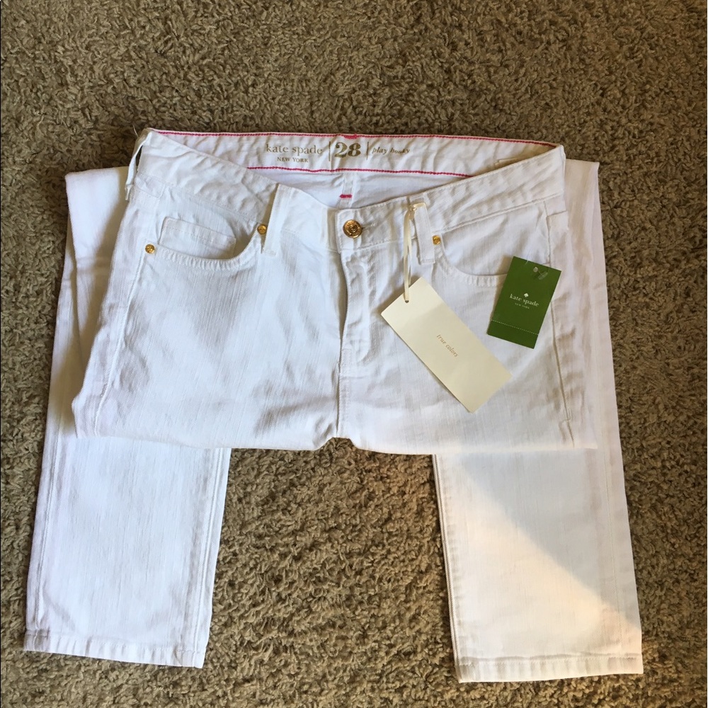 NWT Kate Spade Play Hooky White Perry Street Jeans