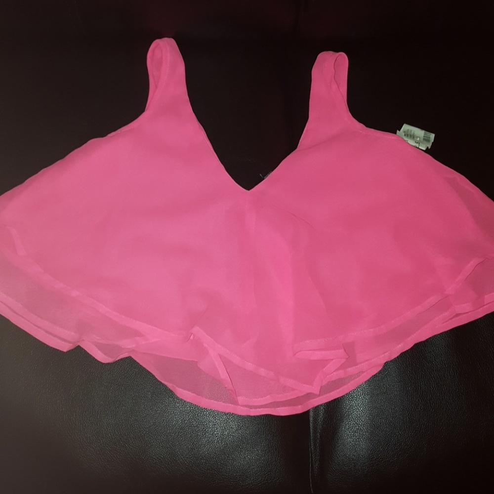 ***SOLD***Brand new hot pink crop top!!!!