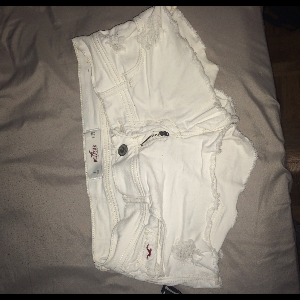 Hollister white shorts