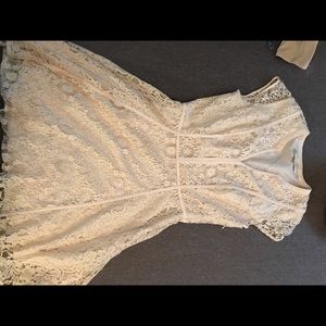 Beautiful lace cream dress