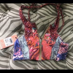 NWT Maaji Halter Reversible Swim Top Size Large