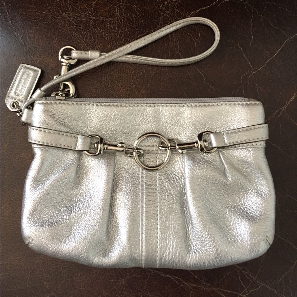 Coach Silver Wristlet - Never Used