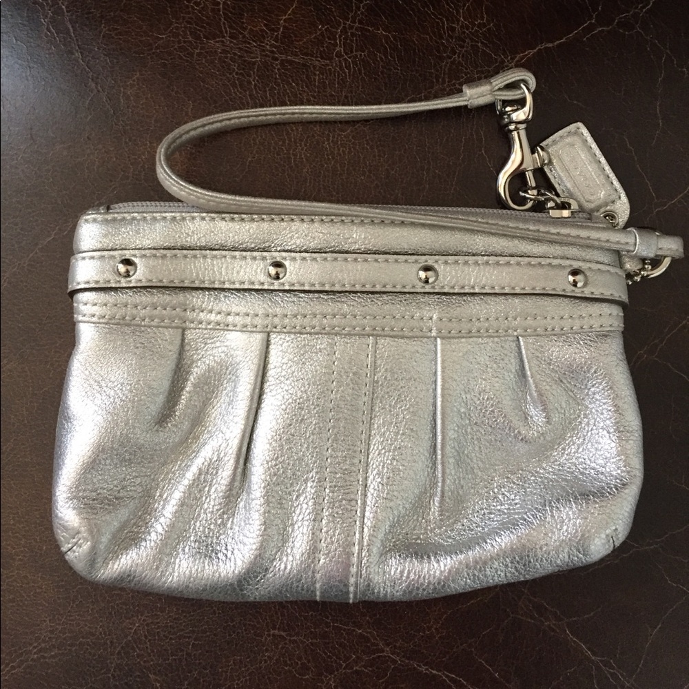 Coach Silver Wristlet - Never Used - Picture 2 of 4