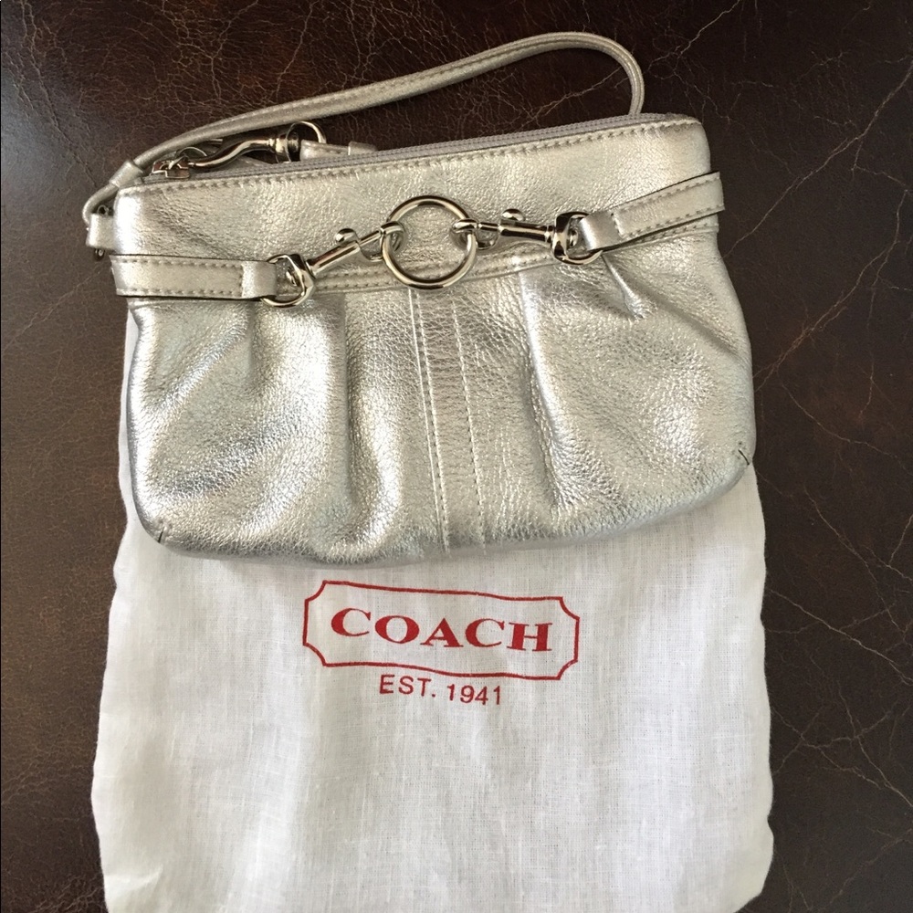Coach Silver Wristlet - Never Used - Picture 4 of 4