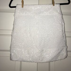 2b Bebe Fitted Lace Skirt