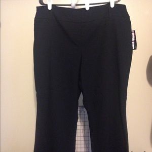 Long black pants with elastic waist