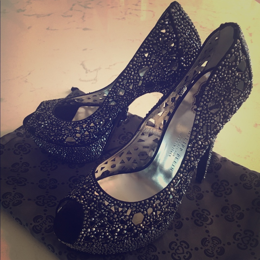 Philipp Plein "ice crystal" High Heel
