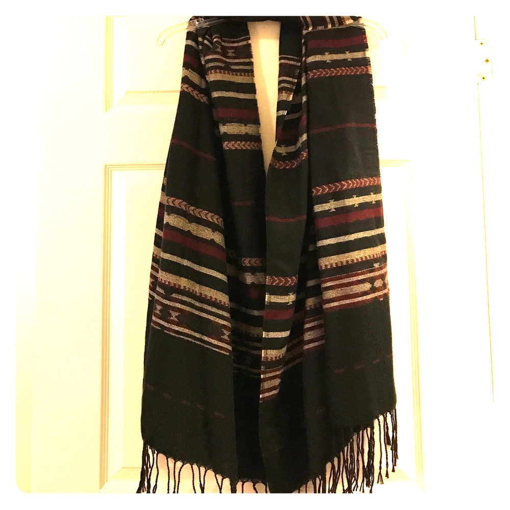Aztec fringe scarf