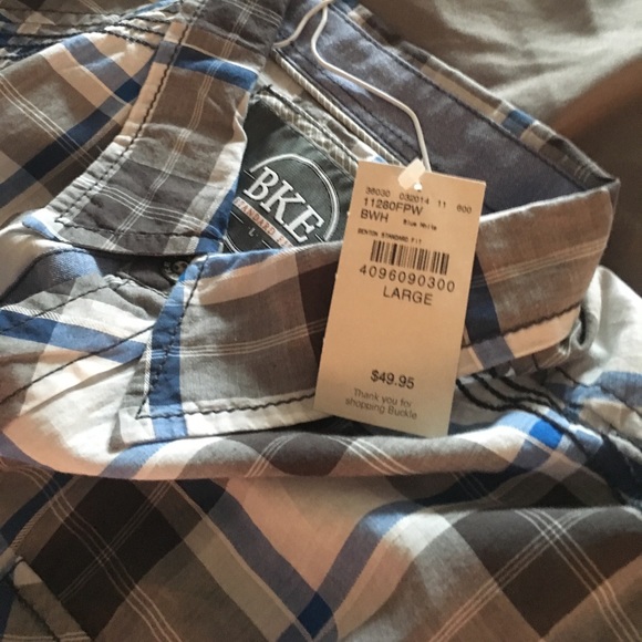 BKE button up, long sleeve, SIZE L - Picture 3 of 5