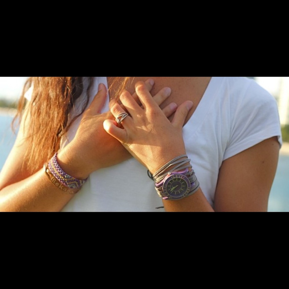 Gray Suede Bracelet Watch