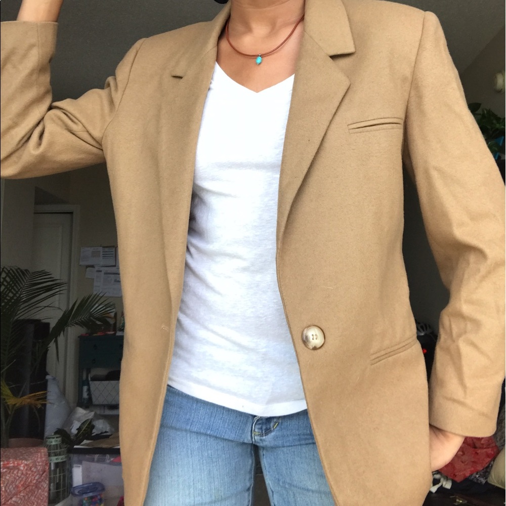 Vintage Tan Brown Blazer