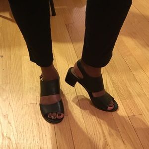 Black strap sandals