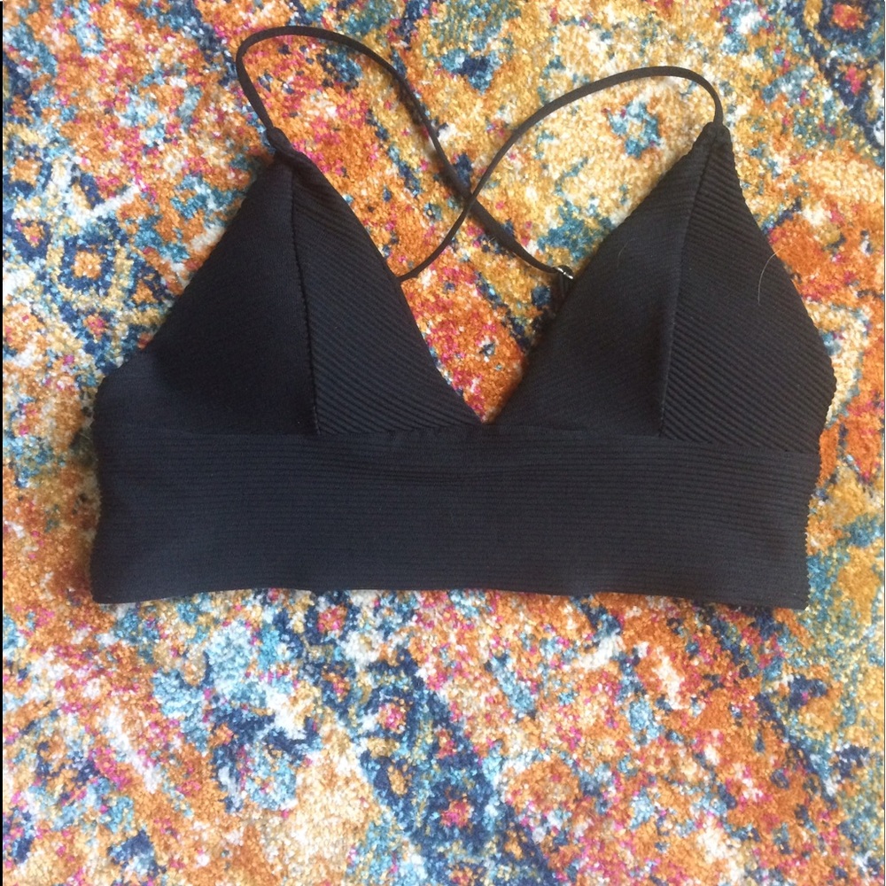 H&M Black Bikini Top size 8